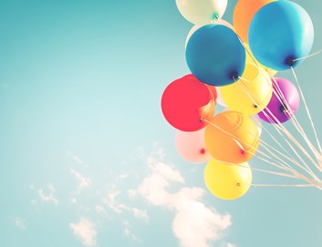 Balloons against a blue sky