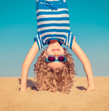 Child playing in sand