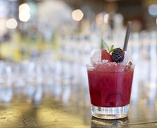 Mocktail drink with fruit
