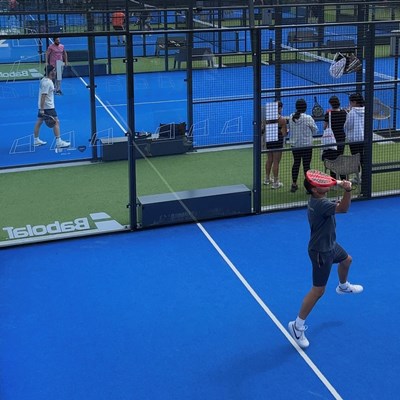 Players playing Padel on courts